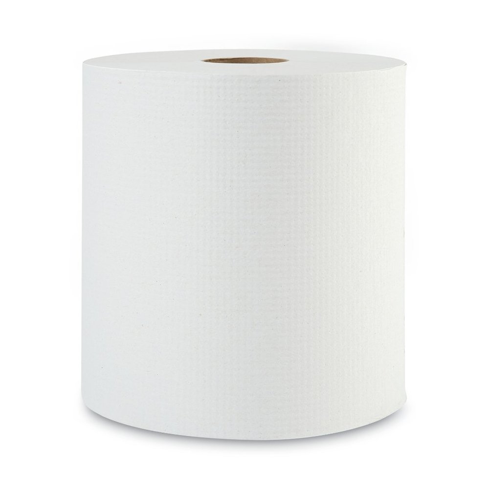 Boardwalk Hardwound Paper Towels, 8" x 800ft, 1-Ply, White, 6 Rolls/Carton